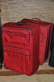 Two of the several pieces of luggage available