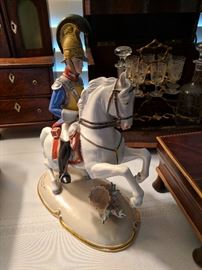 Nymphenburg 'Officier de Bayreuth Garde du Corps 1814' depicting soldier on horseback
