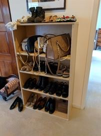 Assorted purses and shoes