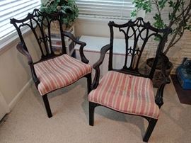 Chinese Chippendale armchairs