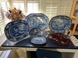 Transferware ironstone