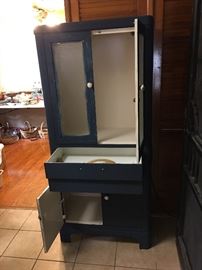 lighted metal cabinet repainted