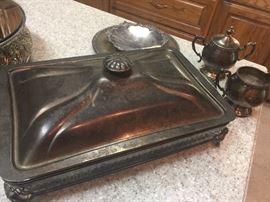 Silverplated serving pieces