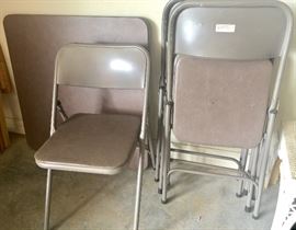 Card table and chairs