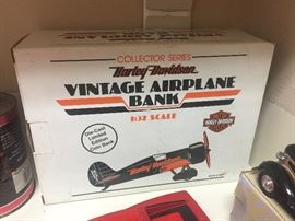 Harley Davidson airplane bank