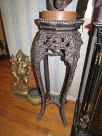 Chinese Rosewood teak Pedestal Table