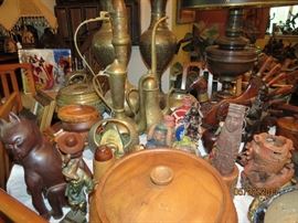 Brass and Wood carved items