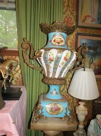 Metal and Ceramic Vase