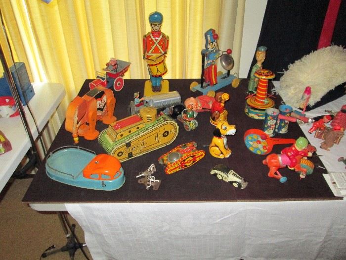 1930's to 1950's Tin Mechanical toys