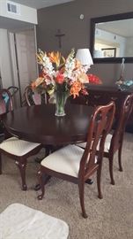 Thomasville Captains Chairs and 4 Additional Chairs, ONLY the chairs are available for sale.