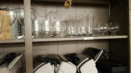 Princess House Irish Coffee Mugs, Pilsner Glasses, Cogniac Glass, Millenium Champaign Glasses