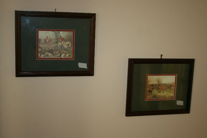 Pair of Hunt Scene Prints