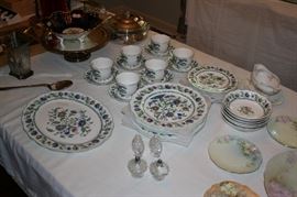 Nikko Oriental Garden China - settings for 6 & Serving Platter