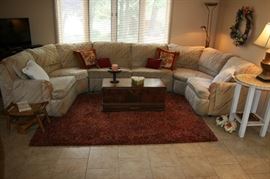 Retro 5 Piece Sectional Sofa - 2 Recliners, Sleeper