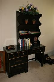 Desk & Hutch Set with Glass topper