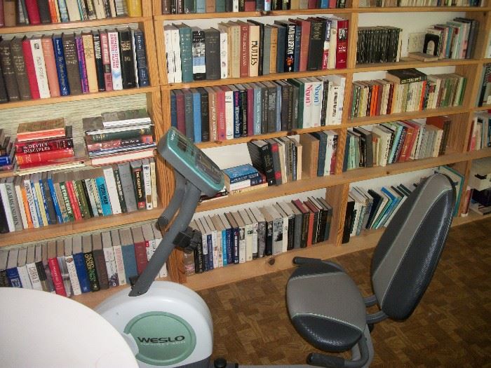 more books and Weslo exercise bike
