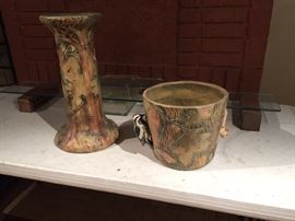 Weller Woodcraft Jardiniere and Pedestal