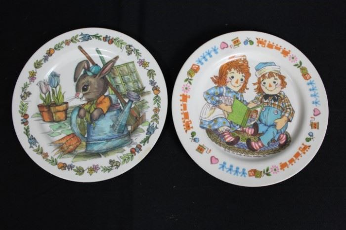 vintage children's plates