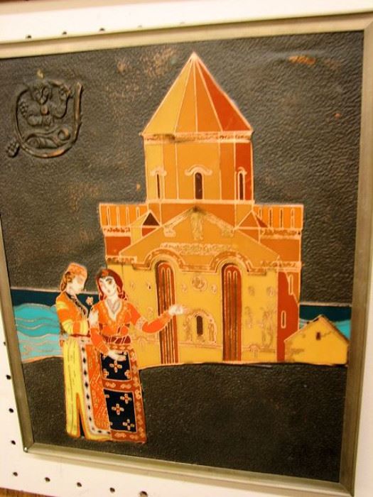 Russian icon, reverse painted
