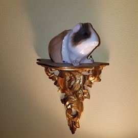 Royal Copenhagen Guinea Pig on gilt bracket