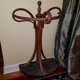 Classic bentwood umbrella stand, signed (stamped) Thonet on bottom.  Uncommon piece!
