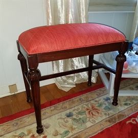 Upholstered vintage bench