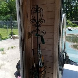 Iron hall tree/umbrella stand