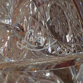 Signature on the Libbey decanter