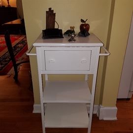 Cute stand that they'd used in the bathroom