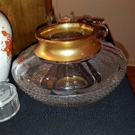 Beautifully cut and gilt flower center bowl.  No signature found....yet!