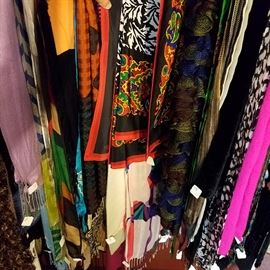 Detail photo of some of the scarves...quite a variety!