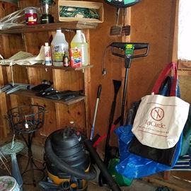 Shop vac, garden items, etc.