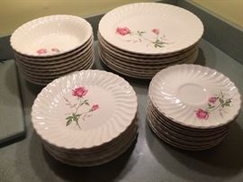 ceramic rose dishes