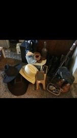 Boots, hats, belt buckles