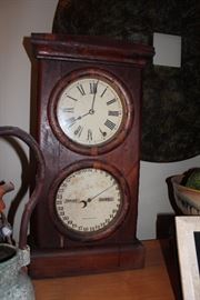 Antique Clock and Calendar by Thomas Clock Company Circa 1862