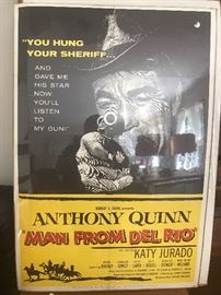 Anthony Quinn; "Man from Del Rio" movie poster
