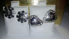 Siam sterling earrings