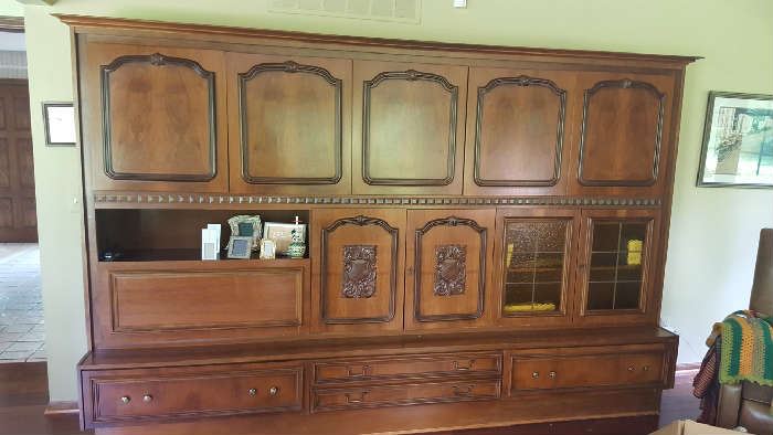 Carved wood wall unit - $500 