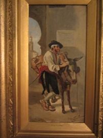 F. Luis Mora 1874-1940:  

F. (Francis) Luis Mora was born in Montevideo, Uruguay on July 27, 1874.  His father, Domingo Mora (1840- 1911), was a Spanish architectural sculptor.  His mother, Laura Gaillard, had two sisters who married into the extended Bacardi rum family of Santiago de Cuba, and Luis Mora was their nephew.  His brother was Joseph Jacinto Jo Mora (1876-1947), who would become a noted California artist. 

In 1880, Domingo Mora accepted a position as Director of Design for the Perth Amboy Terra Cotta Company in New Jersey.  Luis Mora was raised in Perth Amboy, receiving his first art instruction from his father.  The family moved to Allston, Massachusetts where Luis Mora graduated from high school. 

F. Luis Mora entered the Boston Museum School of Fine Art in 1889, when he was fifteen years old.  His teachers were Frank Benson and Edmund Tarbell.  In 1893, Mora returned to New York to work as an illustrator and to study composition with H. Siddons Mowbray at the Art Stud