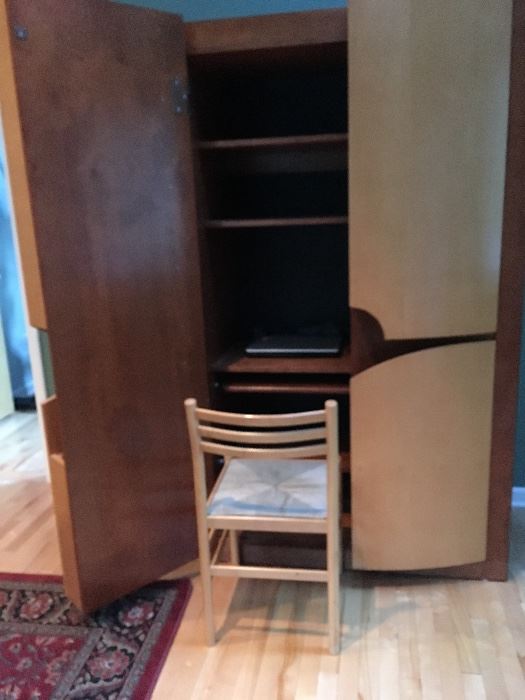Maurice Villency armoire/desk and chair