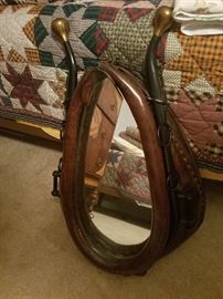 mirror made from vintage Horse Collar