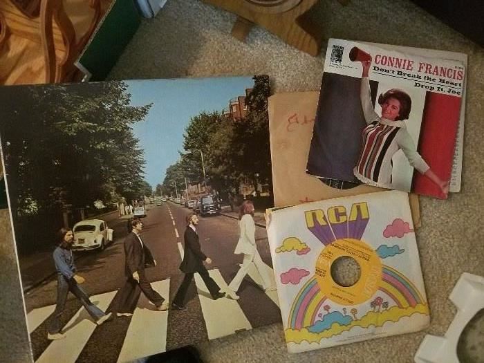 vinyl albums, small collection of albums & 45