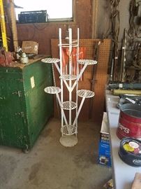 vintage heavy cast iron plant stand