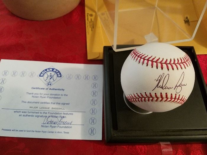 Nolan Ryan Signed Ball with Certificate of Authenticity