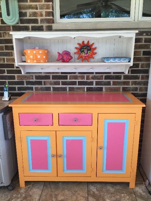 Cheerful cabinet and decor