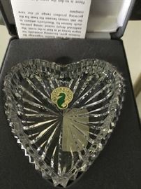 Waterford heart shaped glass