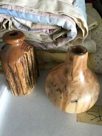 Wood art carved vase, gourd vase