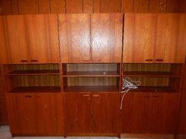 Mid-century style bookcases.