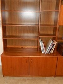 Mid-century style bookcases.