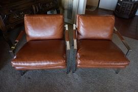 Milo Baughman flate chrome chairs!